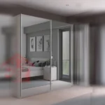 مکانیزم درب ریلی کمد تاپ لاین روکار NL دو درب فانتونی K125